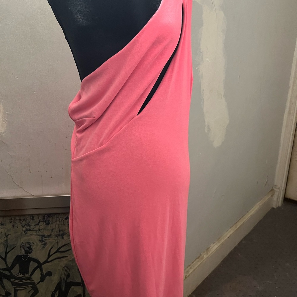 Fashion Nova Pink One Shoulder Dress Size 2X